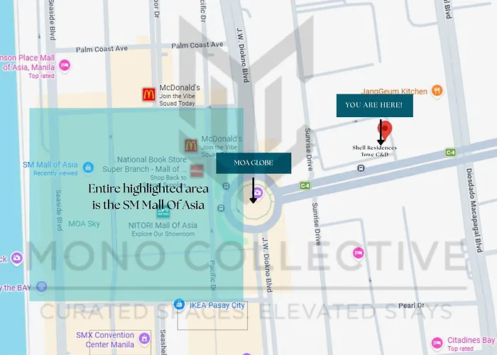 Brand New Shell Residences Pasay 1br W Workspace Near Moa, Naia 公寓式飯店 马尼拉